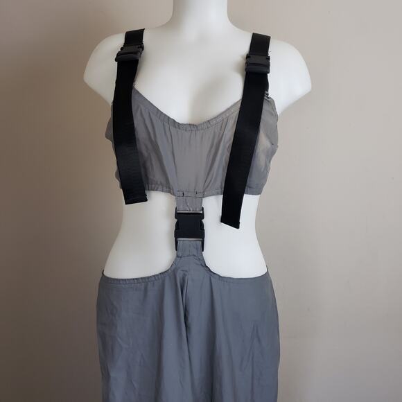 Jaded London Womens‎ Gorpcore Rave Silver Outfit Pants & Top. Size L - Picture 3 of 16